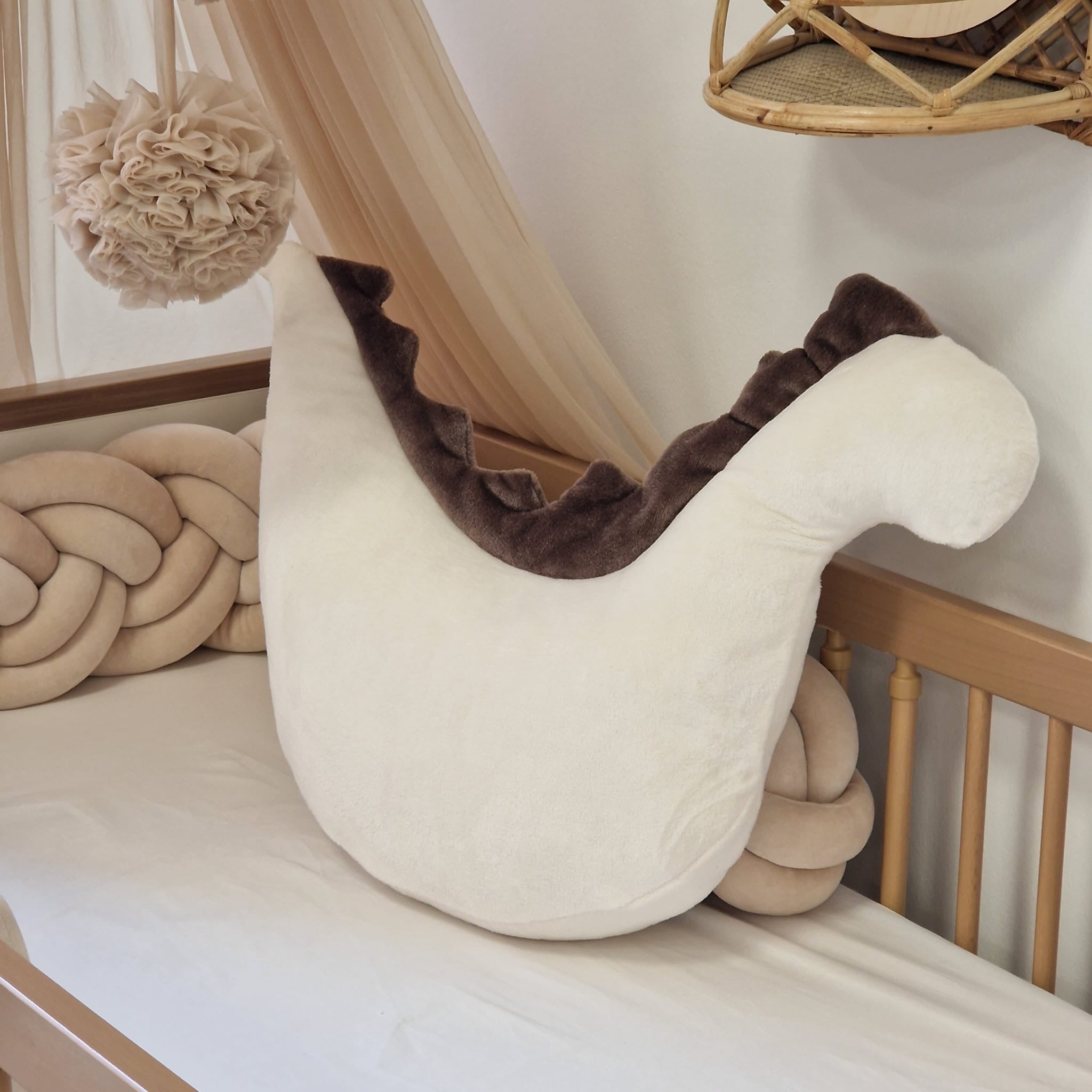 Dinosaurier Kuscheltier aus Valboa | Ecru