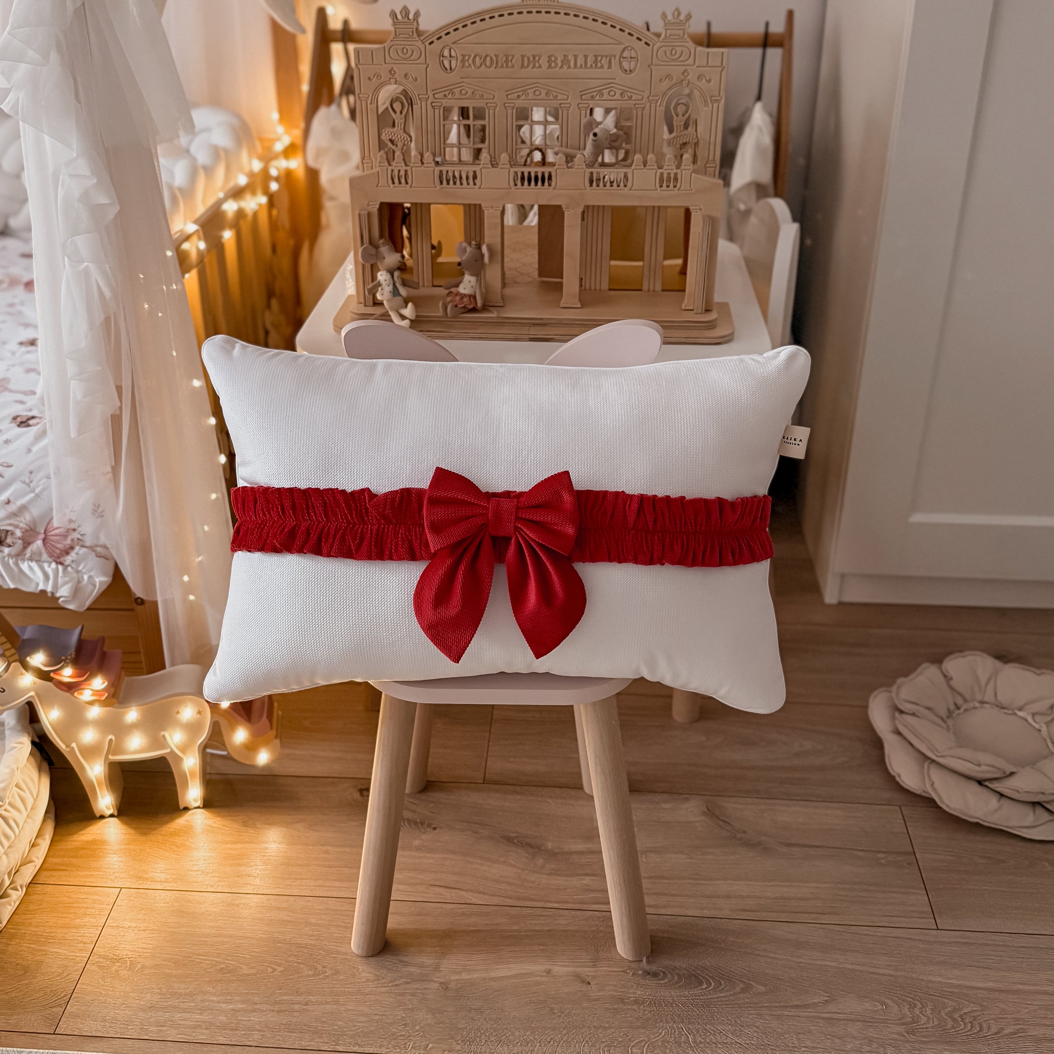 Weihnachtskissen "Schleife"