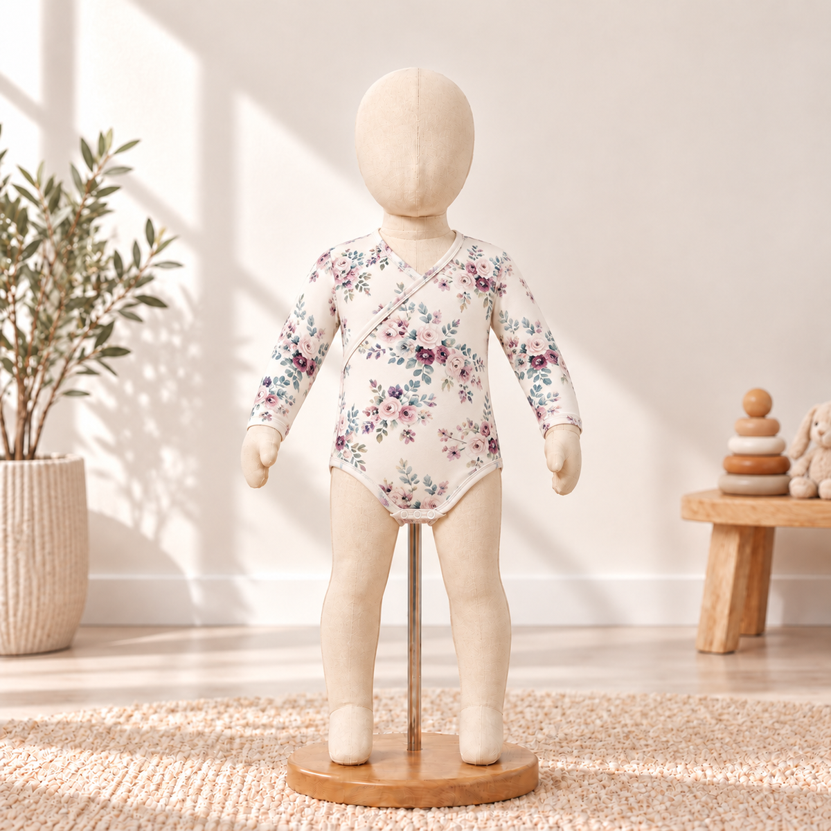 Wickelbody Blumen | Jersey
