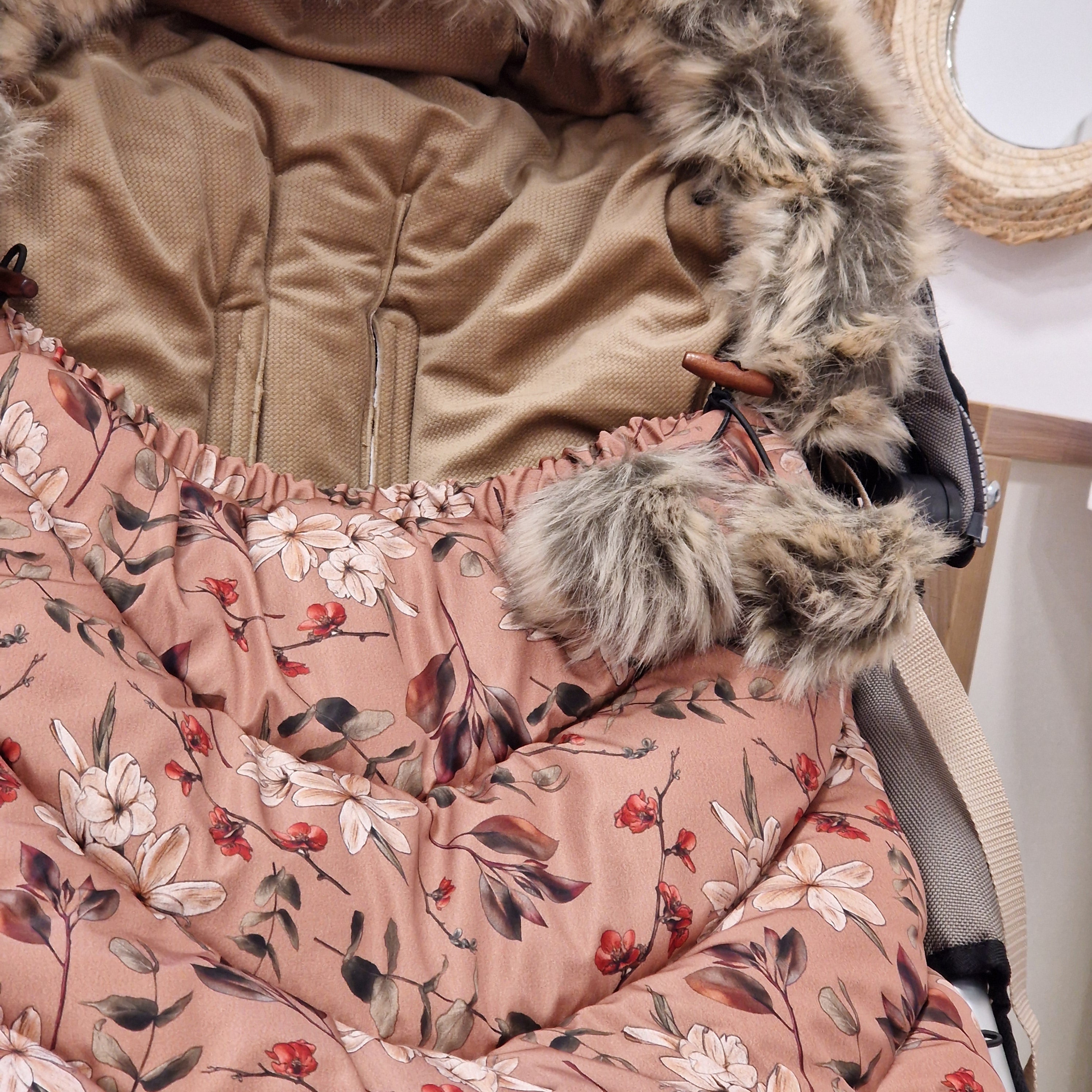 Winterfußsack inkl. Handmuff | Boho Bouquet