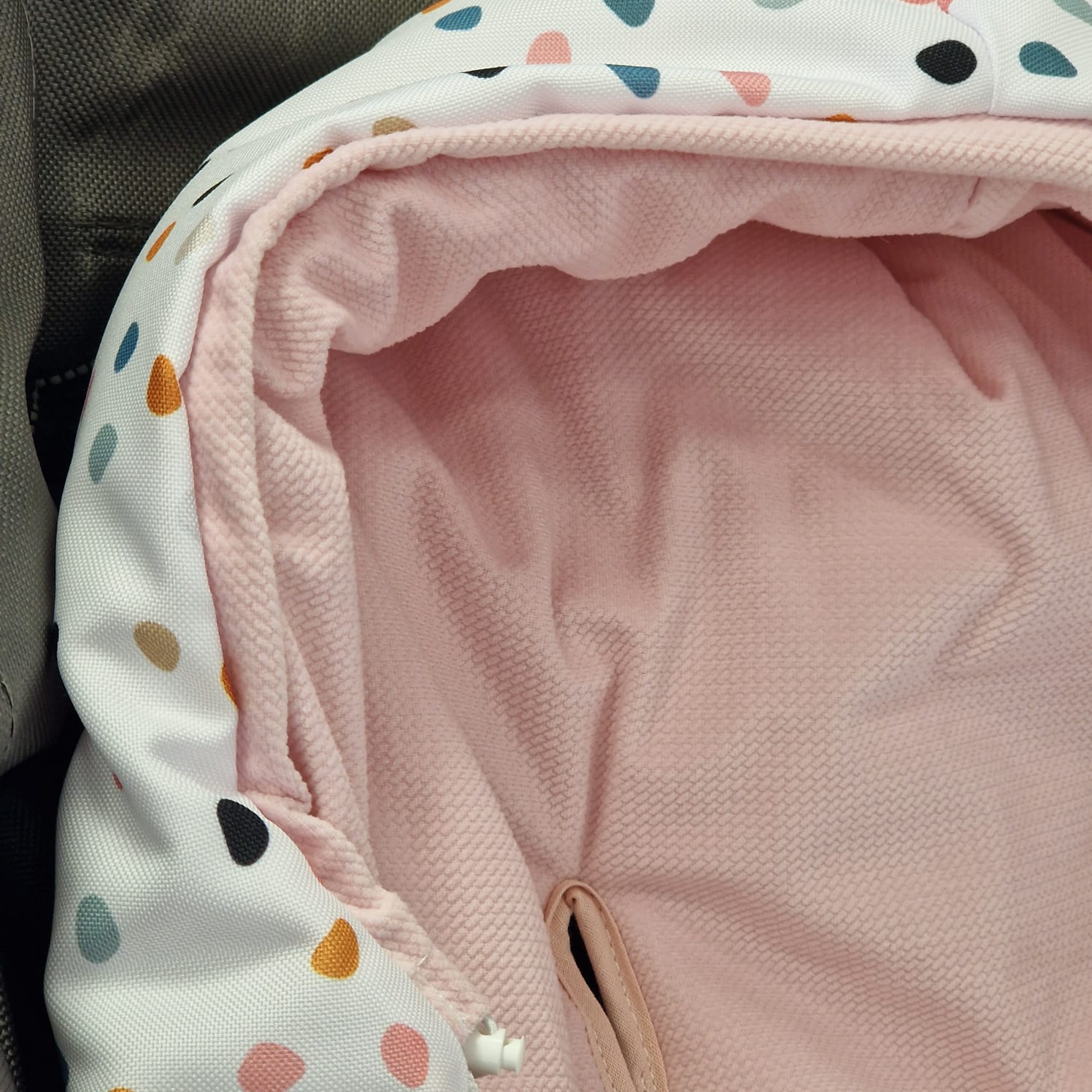 Winterfußsack inkl. Handmuff | Hellrosa & Konfetti