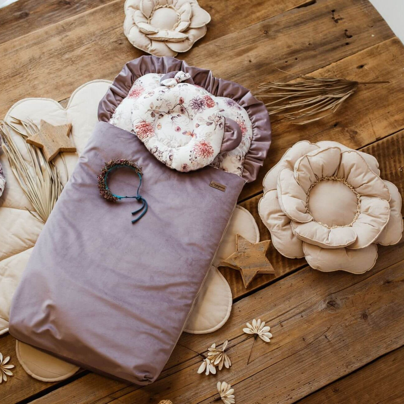Schlafsack mit Rüschen | Premium Baumwolle & Samt
