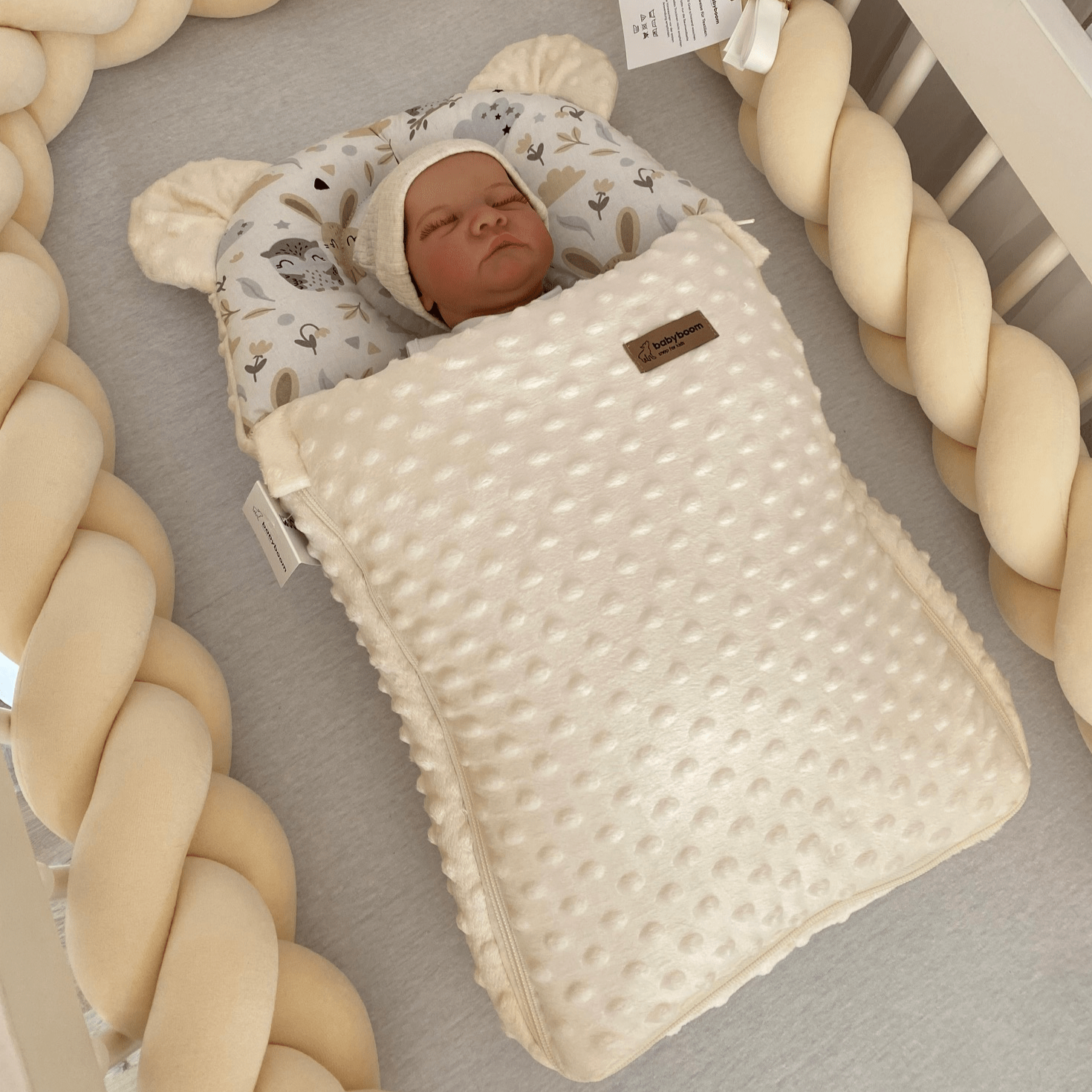 Babyschlafsack für Frühchen mit Minky-Stoff, handmade, babyboom shop for kids