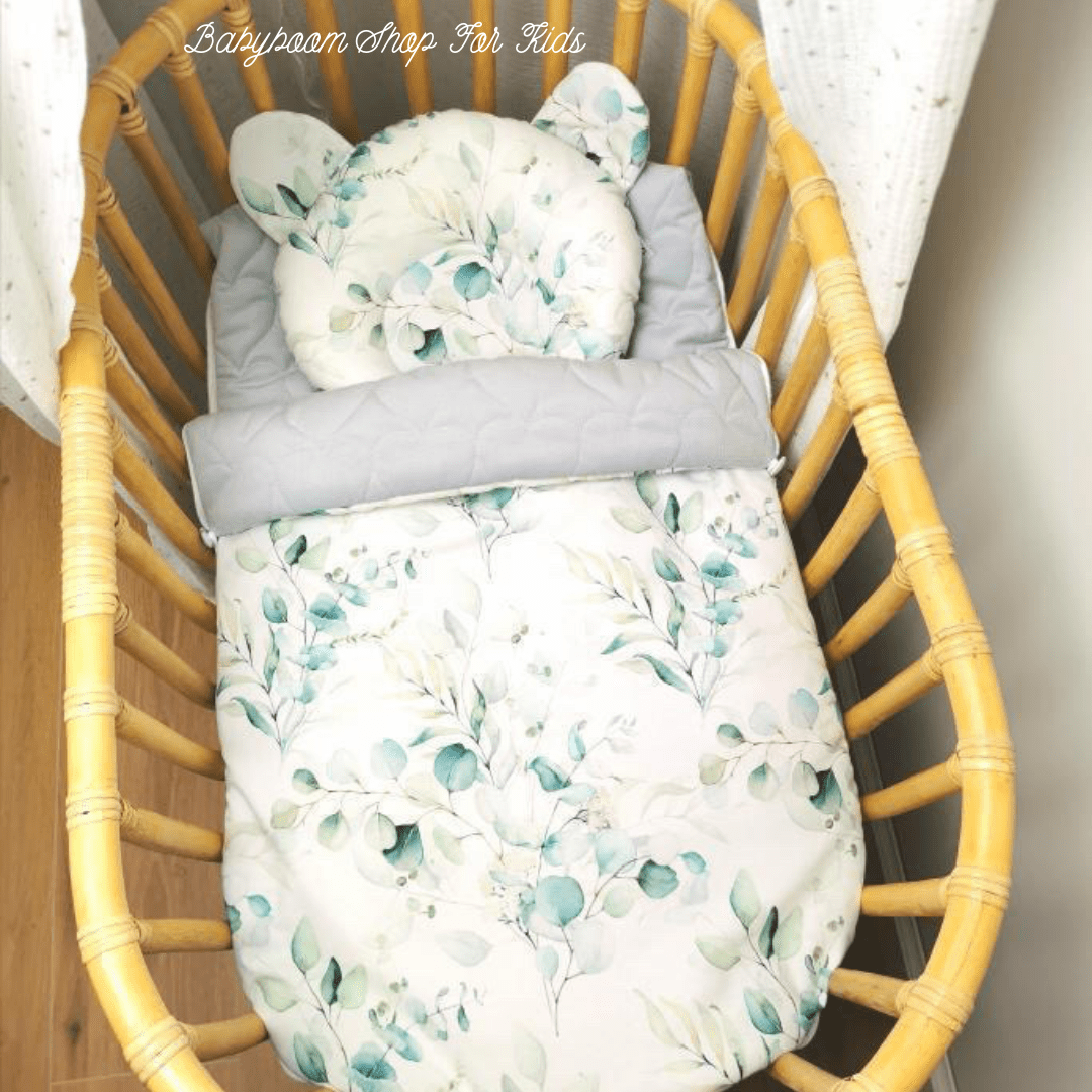 Babyschlafsack mit Bärenkissen, handmade, Premium Baumwolle