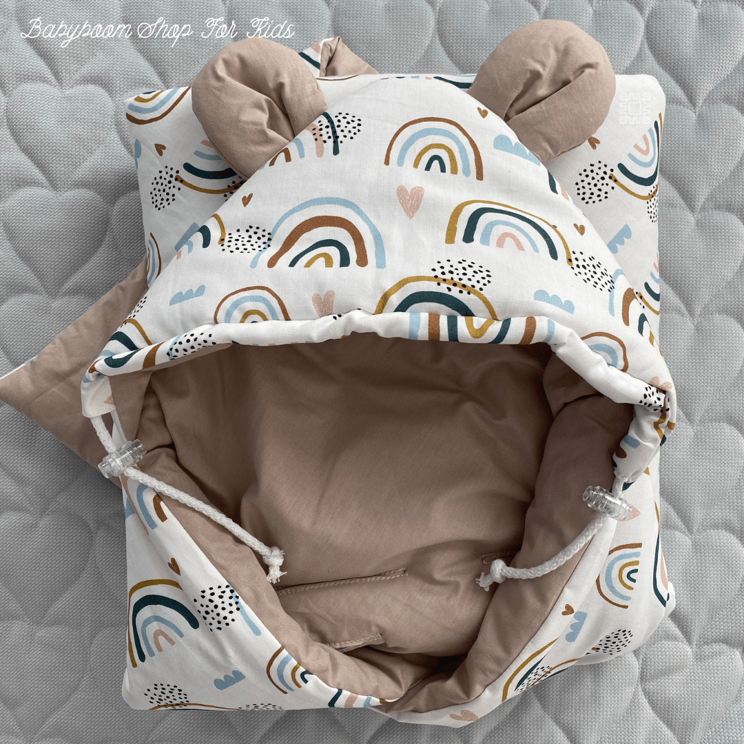 Einschlagdecke für Babyschale aus Premium Baumwolle handmade