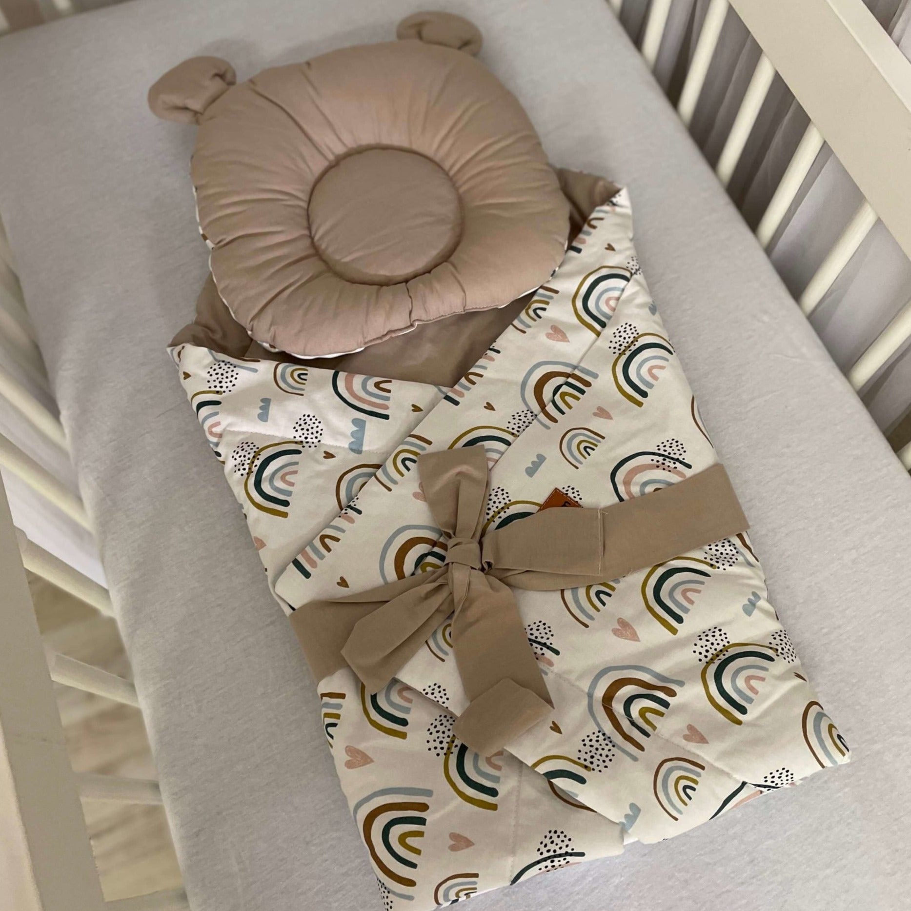 Babyhörnchen bzw. Babydecke inkl. Kissen | Premium Baumwolle