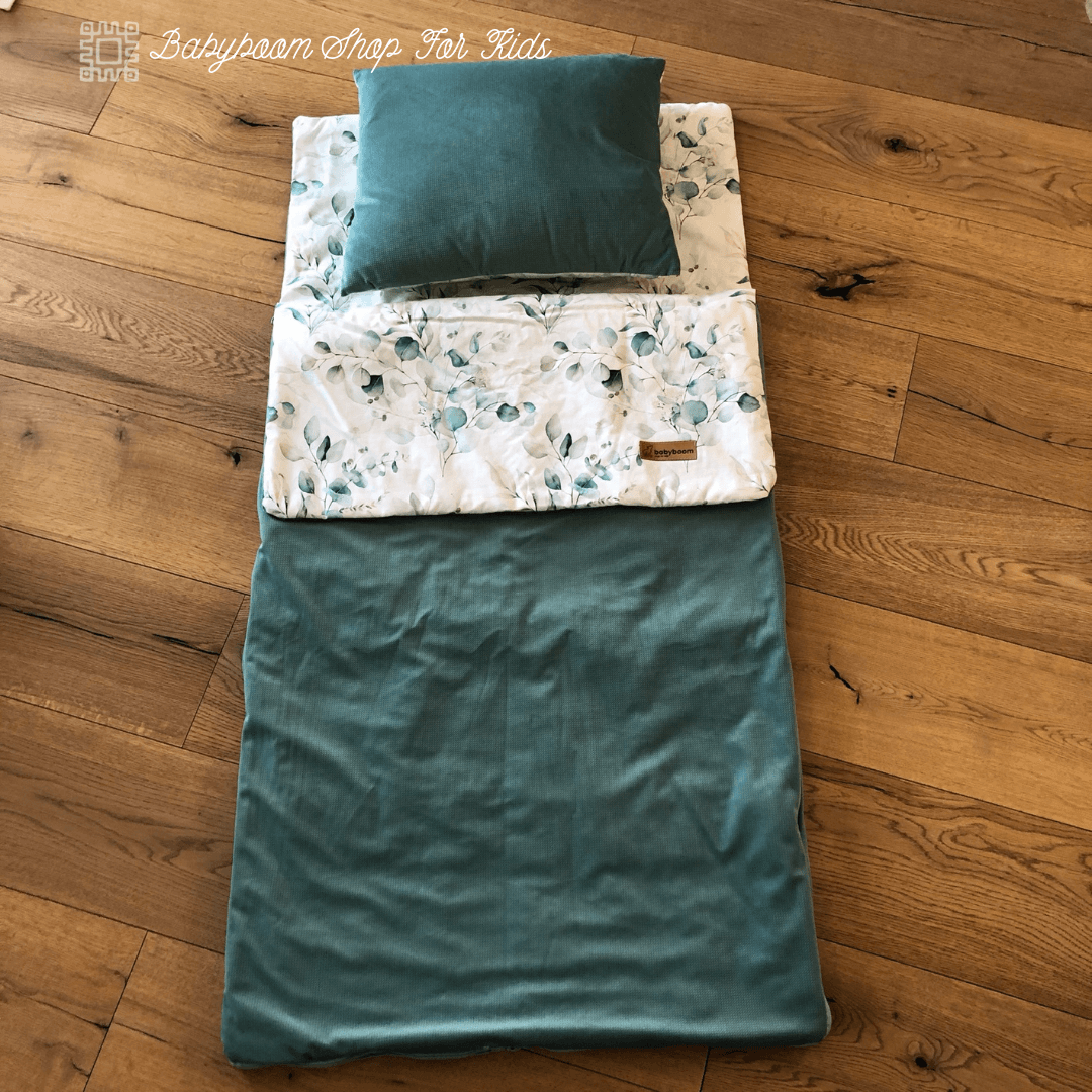 Kinderschlafsack aus Premium Baumwolle und Samt-Stoff, handmade