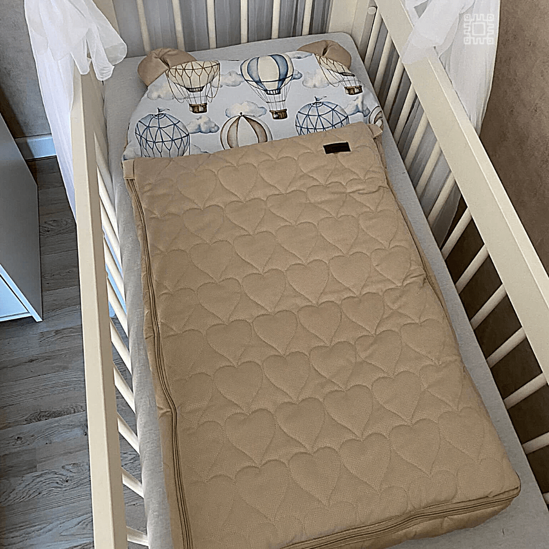 Schlafsack 50x100 cm aus Premium Baumwolle und Samt-Stoff, handmade, babyboom shop for kids