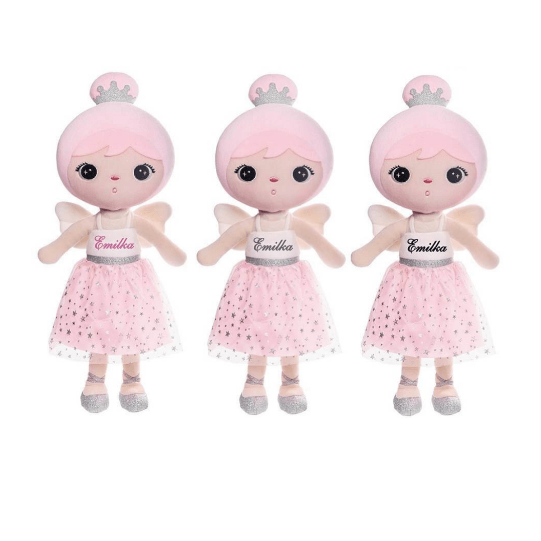 Stoffpuppe rosa Puppe personalisiert mit Namen, metoo dolls