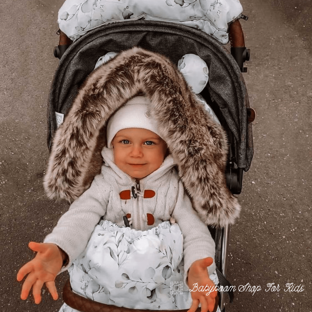 Winterfußsack Eskimo aus Samt, handmade