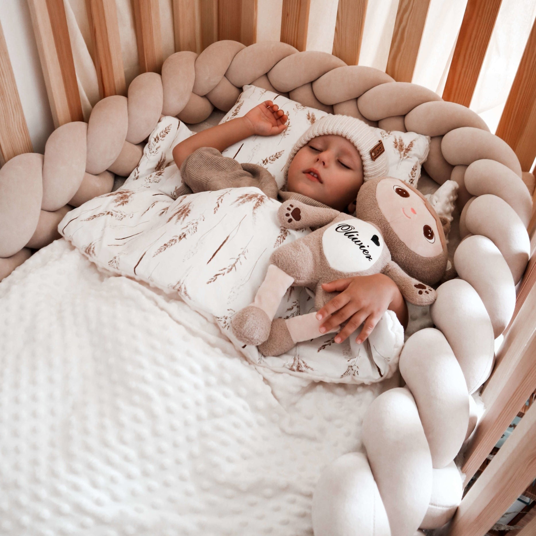 Kita-Set mit Schlafsack mit Premium Baumwolle und Minky, handmade, babyboom shop for kids