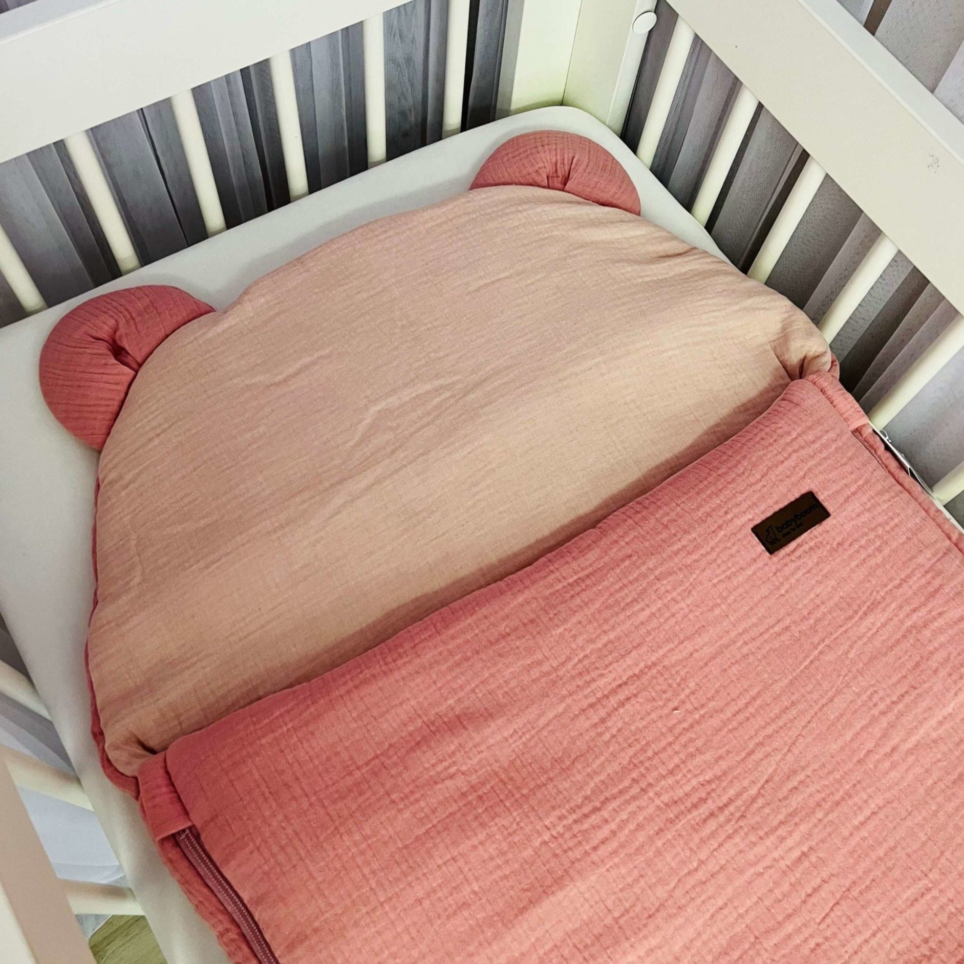 Kinderschlafsack mit Bärenohren | Musselinstoff | 50x100 cm