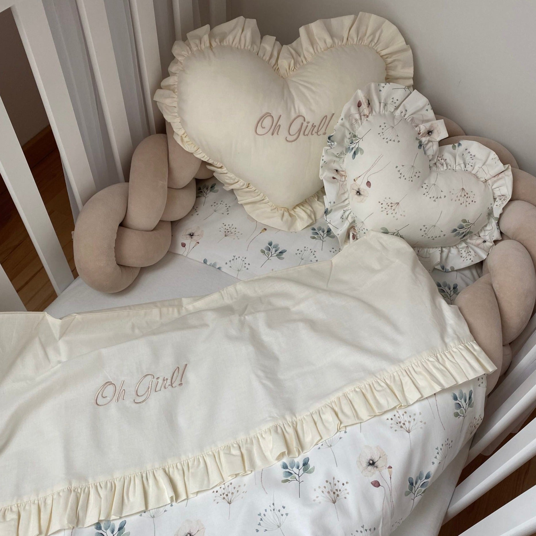 Bettwäsche cutout mit Rüschen, handmade, Babyboom Shop For Kids