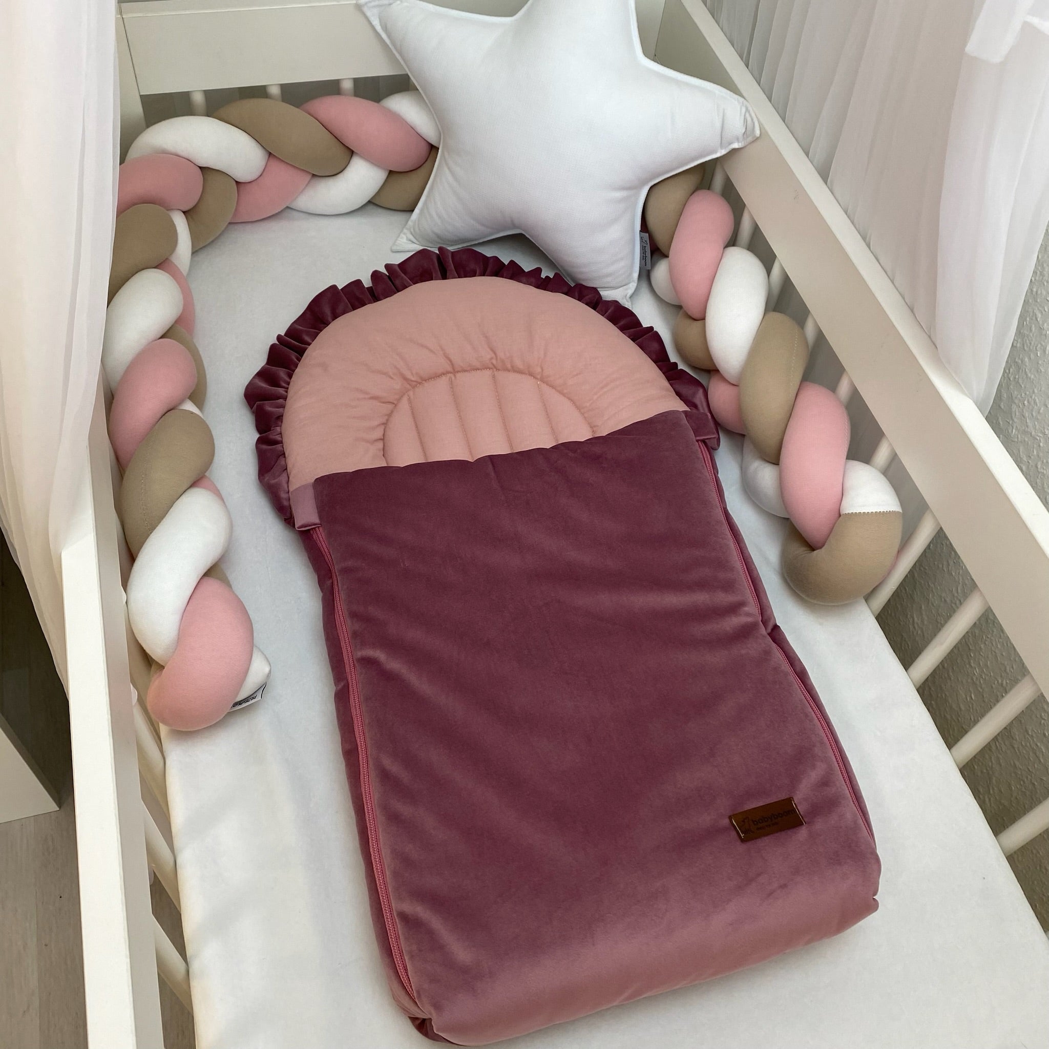 Flacher Babyschlafsack mit Wellenschnitt ROYAL | Baumwolle & Velours