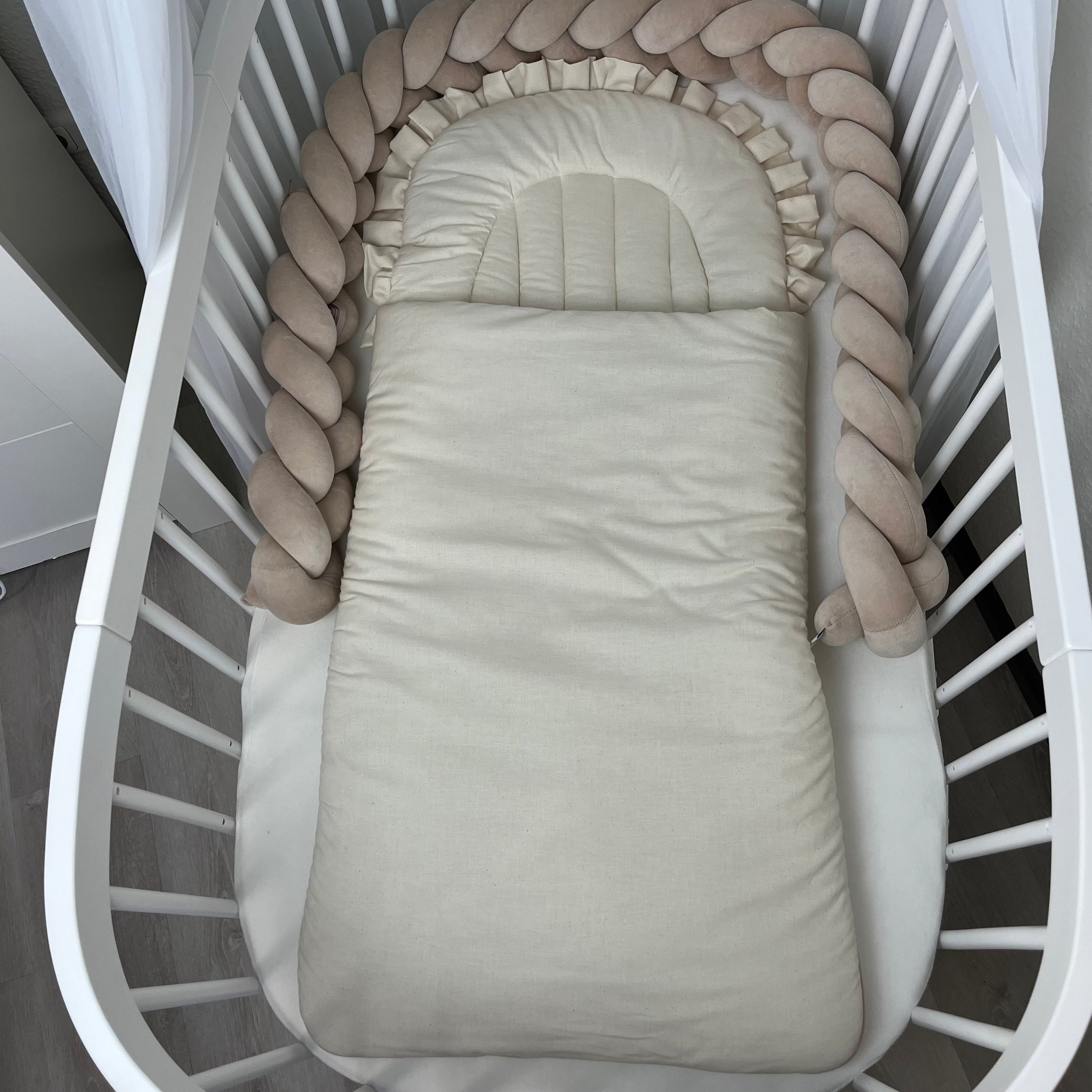 Flacher Babyschlafsack mit Wellenschnitt & Rüschen ORGANIC | ORGANISCHE BIO-BAUMWOLLE