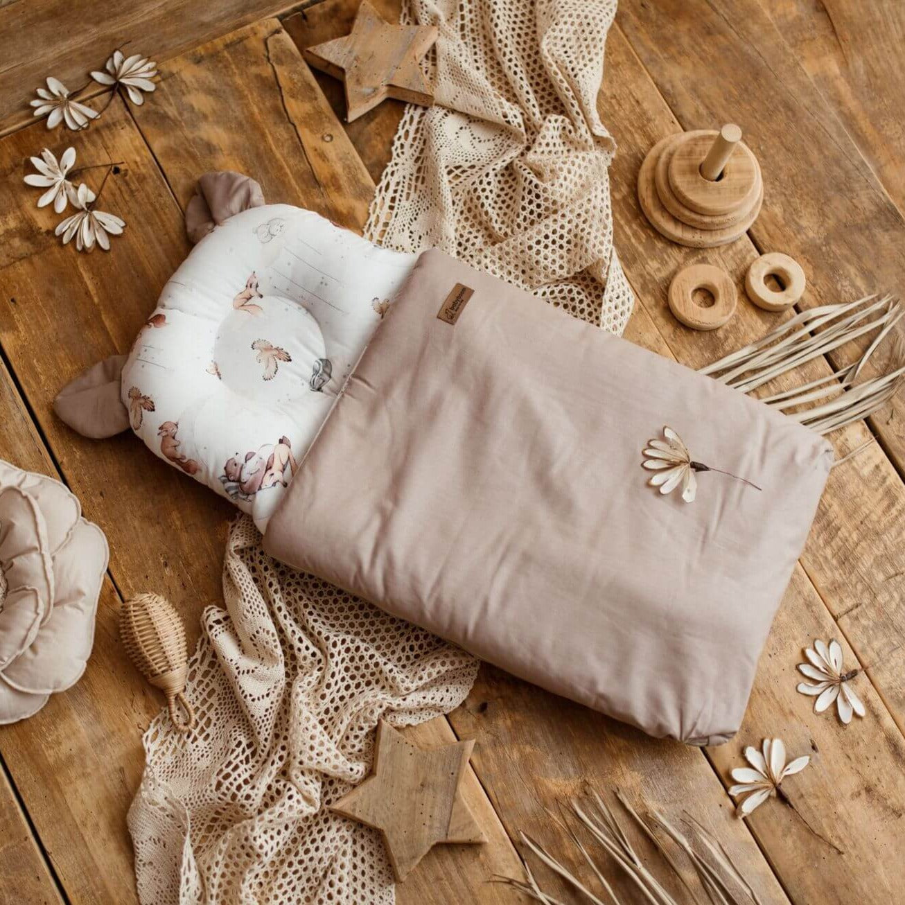 Babyschlafsack mit Bärenohren | Premium Baumwolle