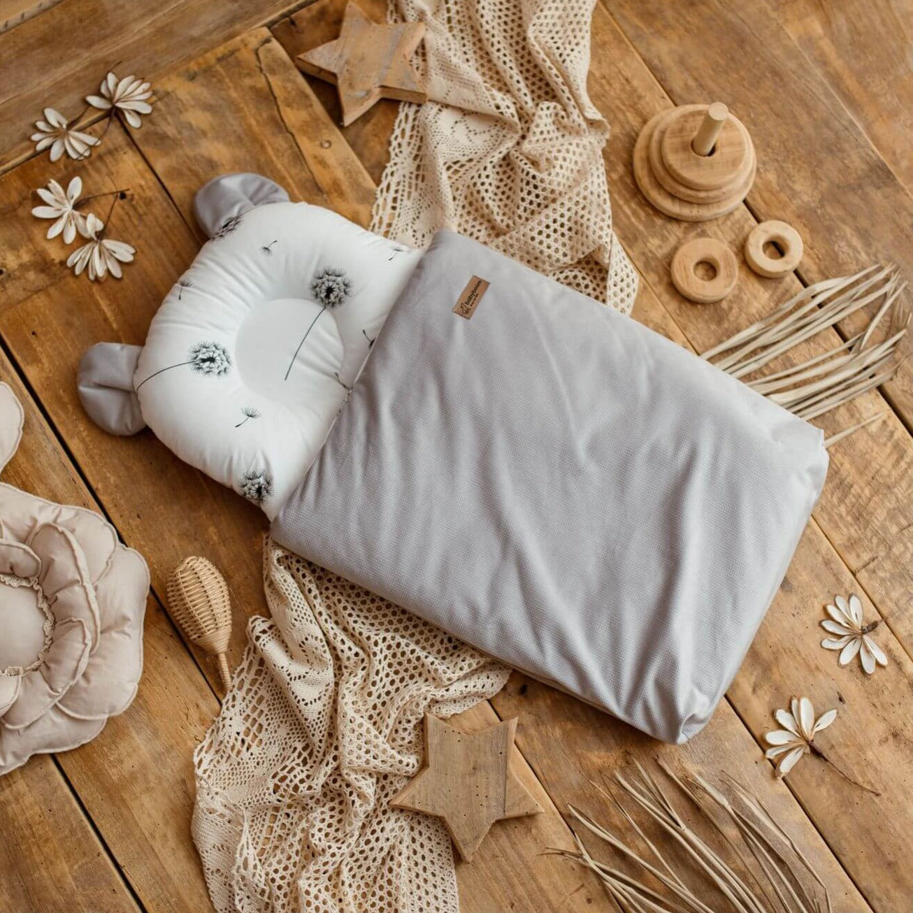 Babyschlafsack mit Bärenohren | Premium Baumwolle & Samt